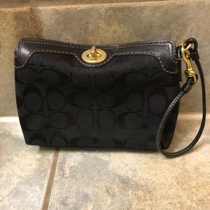Coach Black Wristlet
